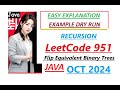 Flip Equivalent Binary Trees | Leetcode 951 | Recursion | Java Code | Developer Coder
