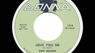 1960 HITS ARCHIVE: Love You So - Ron Holden
