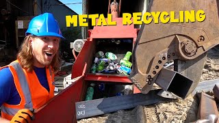 Handyman Hal learns about Metal Recycling | Equipment for kids