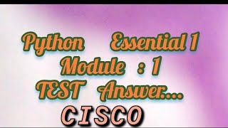 Python essential 1 (module : 1 answer)
