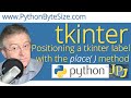 Positioning a tkinter label with the place method