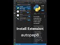 VSCode how to format code. There is no formatter for python files installed