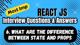 State vs Props in React | React Interview Question Explained in 60 Seconds | Learn React Fast