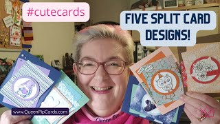 How To Make FIVE Split or Gap Cards