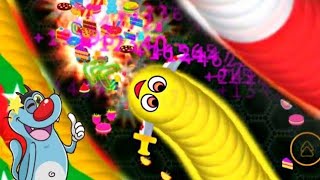 Worms zone.io snake io fun Nag Wala game oggy Saamp gameplay Noob vs pro vs Hacker #wako