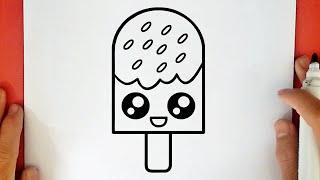 HOW TO DRAW A CUTE ICE CREAM