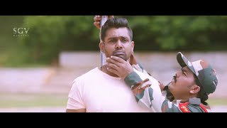 Father Forcefully Brings Dhruva Sarja to Army Training | Comedy Scene | Bharjari Kannada Movie