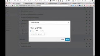 Reorder and Move the Sequence of Modules in Canvas
