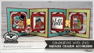 Cardmaking with Dies: Square Charm Accordion