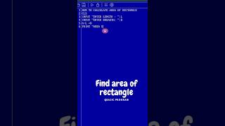 QBASIC PROGRAM (Class 6,7 & 8): PROGRAM 1