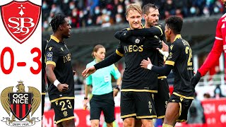 Brest VS Nice Extended 0-3 Highlights & All Goals 2021 || Kasper Dolberg || Andy Delort  || Gouiri