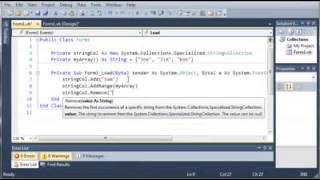 Visual Basic - 85 - StringCollections