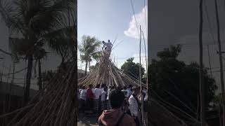 Ngerebek Mekotek, a culture that held in Munggu Village, Bali