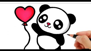 How to draw a panda easy step by step-drawing a panda easy как нарисовать панду?