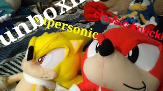 unboxing ge supersonic and classic knuckles plush