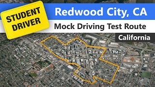 Redwood City Driving Test Route - Mock California DMV Route