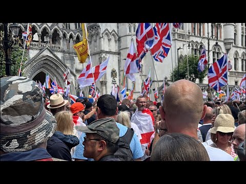 LIVE British patriots take over London as far-left activists collapse