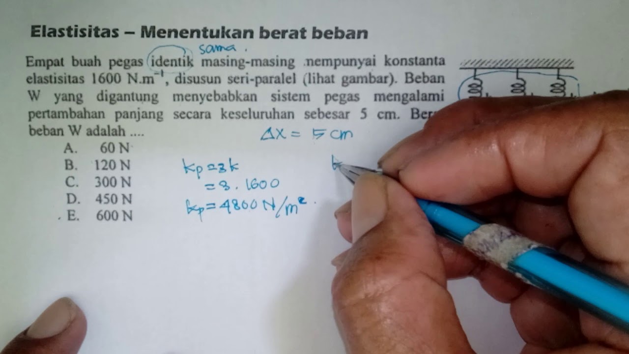 Tutorial Elastisitas(5) Menentukan Berat Beban Yang Digantung - Fisika ...