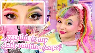HOW I DO MY RAINBOW BROWS, EYES, AND HIGHLIGHT! 🌈✨