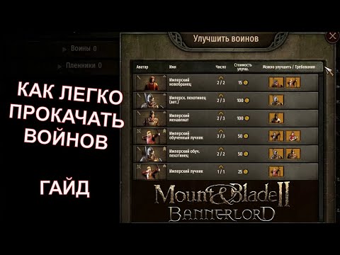 Как Легко Прокачать Отряд до Максимума — ГАЙД — Mount & Blade II Bannerlord