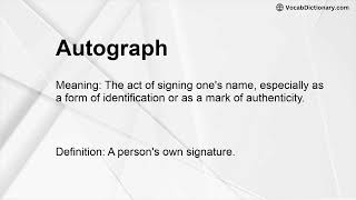 Autograph Meaning