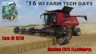 '16 WI Farm Tech Days: Case IH 8230 \u0026 MacDon Flexdraper