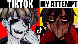 trying all the tiktok art challenges