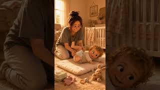 Diaper Change Chaos: Mom vs Baby