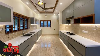 Luxury 4BHK Interior Design House with Gate Automation, Home Theater, Digital Door, Gym | Veedu 241