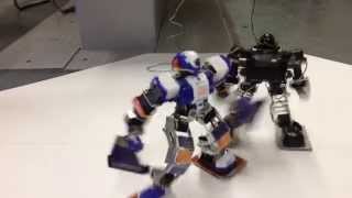 二足歩行ロボットバトルの練習 Biped robot fighting