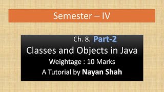 12th Ch. 8 Classes & Objects in Java Part-2