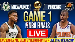 LIVE NBA Finals Game 1 Milwaukee Bucks vs Phoenix Suns Finals | Scores and Updates Giannis Booker