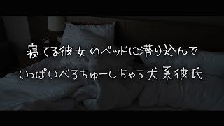 【女性向けボイス】寝てる彼女のベッドに潜り込んでいっぱいべろちゅーしちゃう犬系彼氏【シチュエーションボイス】