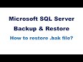 SQL Backup & Restore (Restore .bak file)