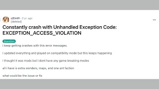 [Fix] Civilization 6 Error EXCEPTION_ACCESS_VIOLATION