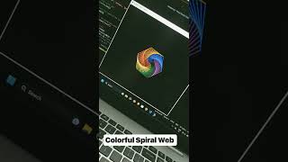 Drawing of a colorful spiral web using Turtle in Python. #python #programming #coding #turtle