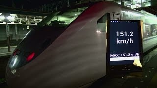 はくたか 最高速151km/h VVVF音もいい♪ GPS速度計測 越後湯沢→直江津