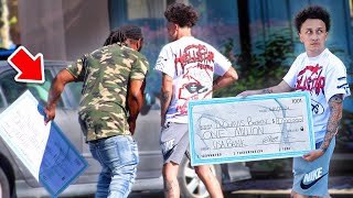 Flexing $1,000,000 Check In The Hood GETS ROBBED!