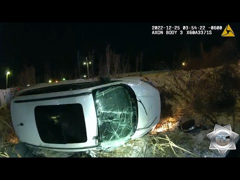 Dashcam/BWC: Christmas Bandit Gets Tased After Flipping Stolen Car