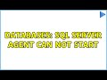 Databases: Sql Server agent can not start (2 Solutions!!)