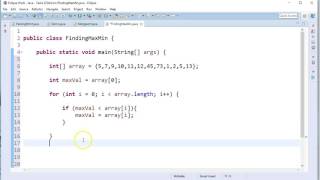 Core Algorithms - Finding Max/Min Element: Java
