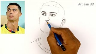 How to Draw Cristiano Ronaldo, Ronaldo Drawing / Cr7 From Qatar World Cup 2022