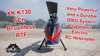 XK K130 Brushless Flybarless RC Helicopter Crash and Inverted landing