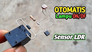 Buat Lampu otomatis sensor cahaya || LDR