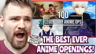 First Time REACTING to "The Best ANIME Openings Of All Time" | New Anime Fan!