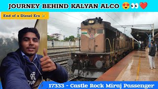 Journey Behind Kalyan Alco 😍❤️ || 17333 - Miraj Castle Rock Passenger || #vishalvlogs09