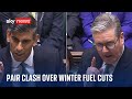 PMQs: Starmer and Sunak clash again on winter fuel payment cuts