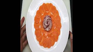Garnish Carrots & Red Radish Rose flower with Tomato & Cucumber Designs Super Salad Decoration Ideas