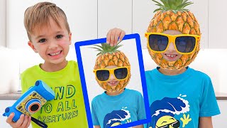 Vlad and Niki play with photos | Funny s for kids