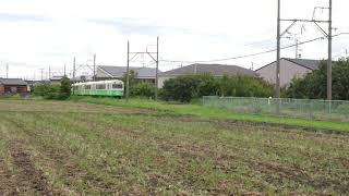 四日市あすなろう鉄道リニューアル車試運転小古曽駅付近通過